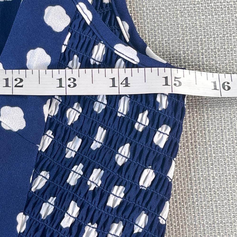 Kate Spade Cloud Dot Midi Dress Womens Size 2 Blue Cali Dreaming OUMU1081 - Picture 4 of 14